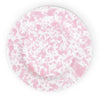 Enamelware Splatter Flat Salad Plate | Pink & White